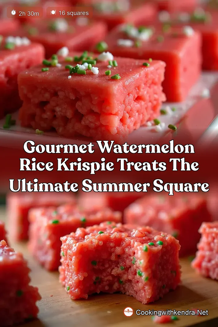 Gourmet Watermelon Rice Krispie Treats The Ultimate Summer Square