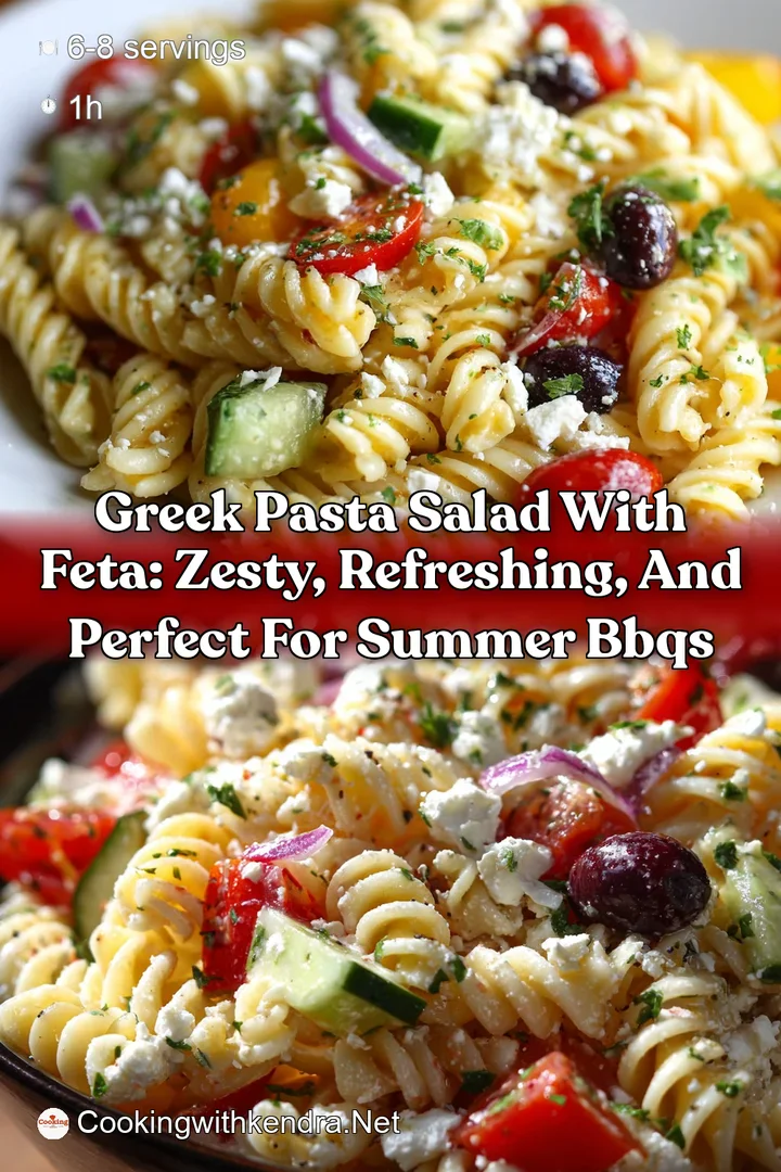 Greek Pasta Salad with Feta: Zesty Refreshing and Perfect for Summer BBQs