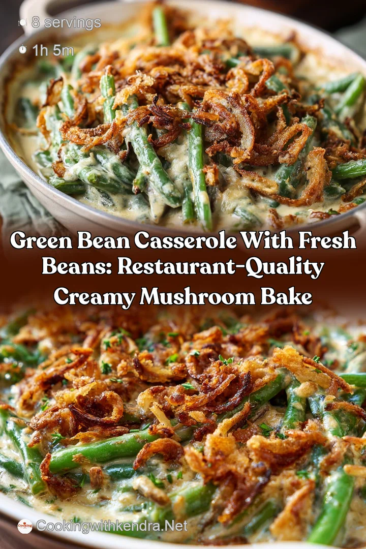 Green Bean Casserole with Fresh Beans: Restaurant-Quality Creamy Mushroom Bake