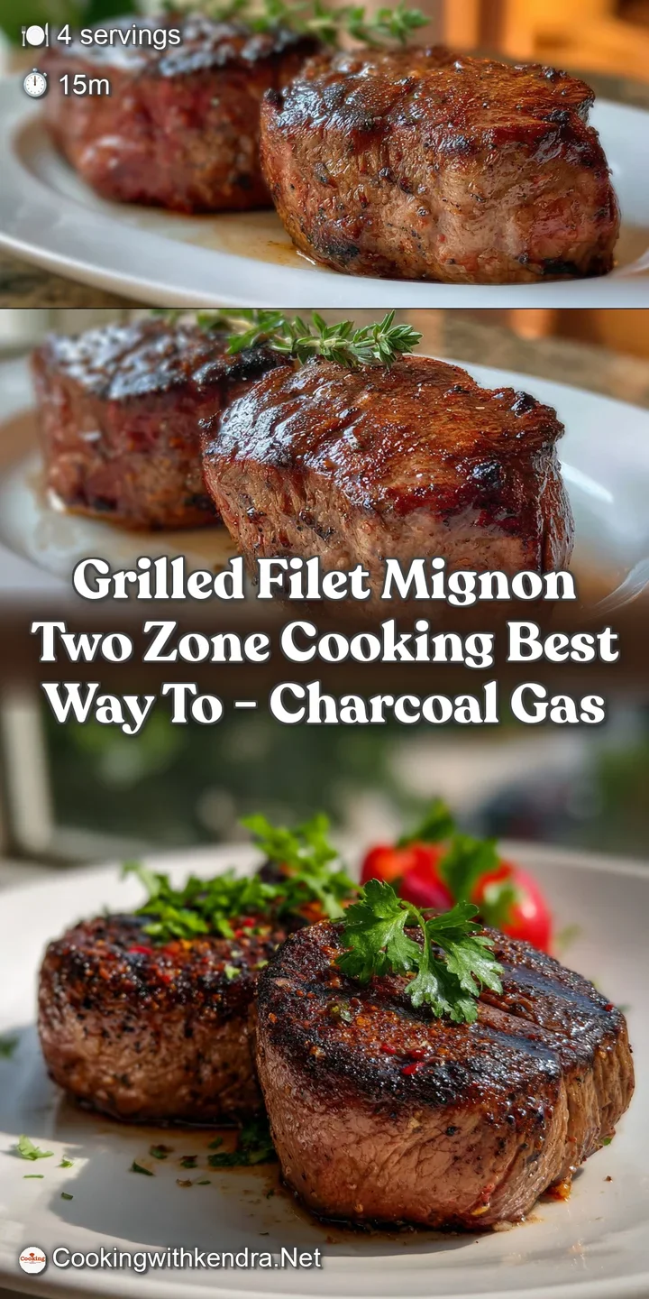 Grilled Filet Mignon Two Zone Cooking Best Way To - Charcoal Gas