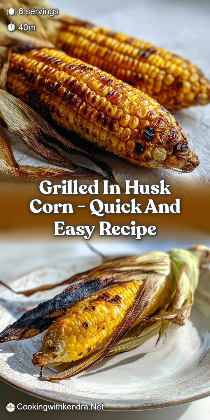 Close-up of charred corn husk revealing rows of glistening, golden-yellow kernels. A hint of smoky steam rises, promising ...