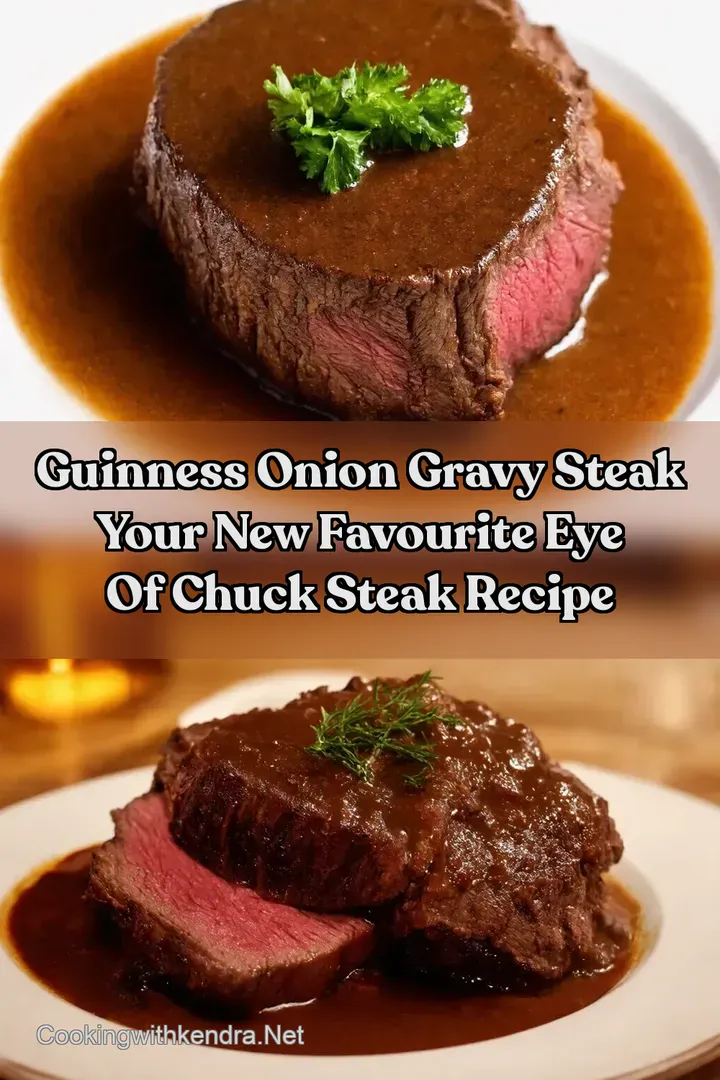 Guinness Onion Gravy Steak Your new favourite eye of chuck steak recipe : PIN FOR LATER Guinness Onion Gravy Steak Your new favourite eye of chuck steak recipe