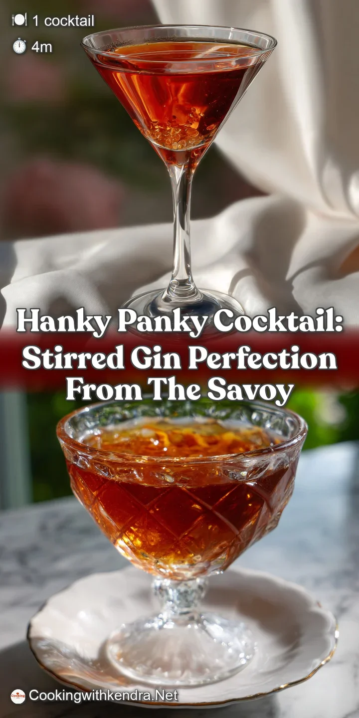 Hanky Panky Cocktail: Stirred Gin Perfection from the Savoy