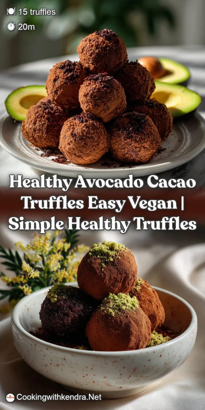 Healthy Avocado Cacao Truffles Easy Vegan | Simple Healthy Truffles