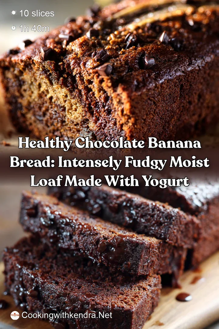 Healthy Chocolate Banana Bread: Intensely Fudgy Moist Loaf Made with Yogurt