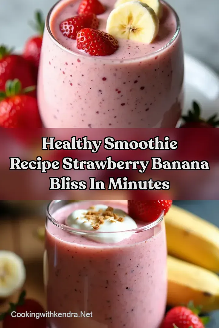 Healthy Smoothie Recipe Strawberry Banana Bliss in Minutes