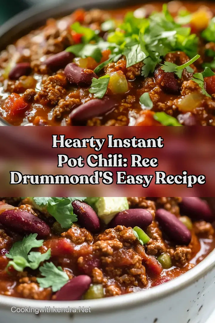 Hearty Instant Pot Chili: Ree Drummond s Easy Recipe