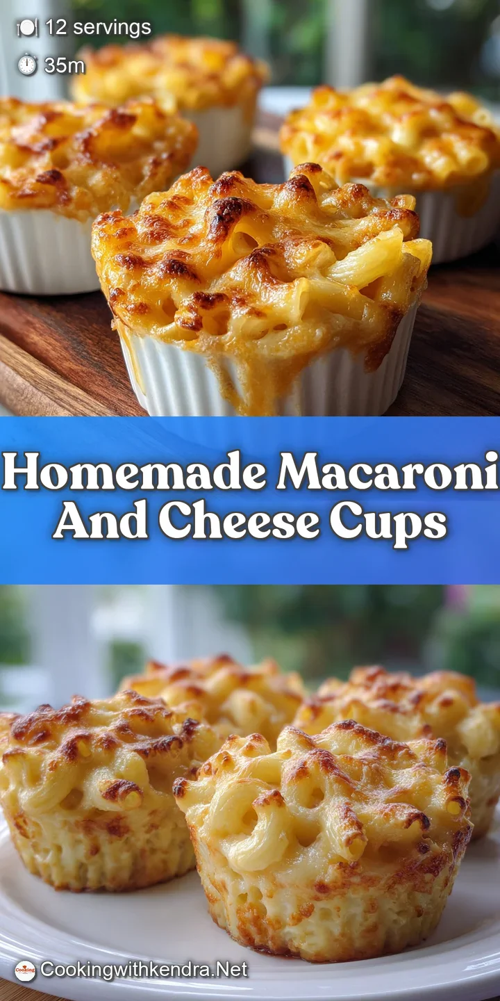 Close-up of a gooey mac & cheese cup; cheddar oozing, browned pasta peaks, hints of pepper, warm and utterly delicious.