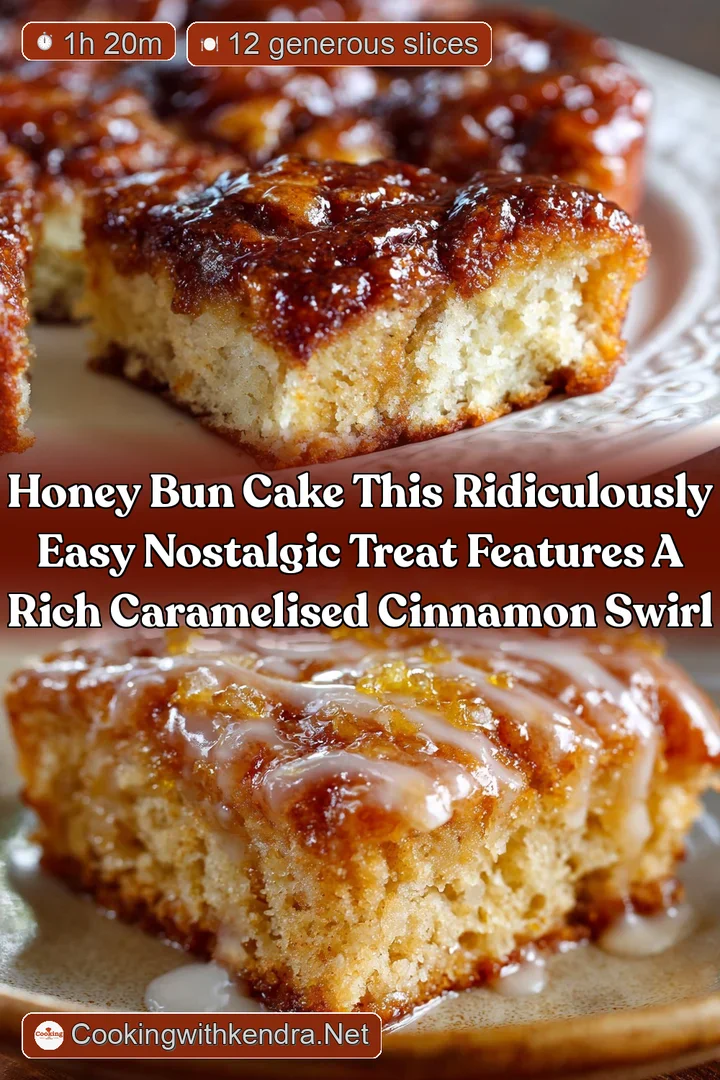 Honey Bun Cake This ridiculously easy nostalgic treat features a rich caramelised cinnamon swirl
