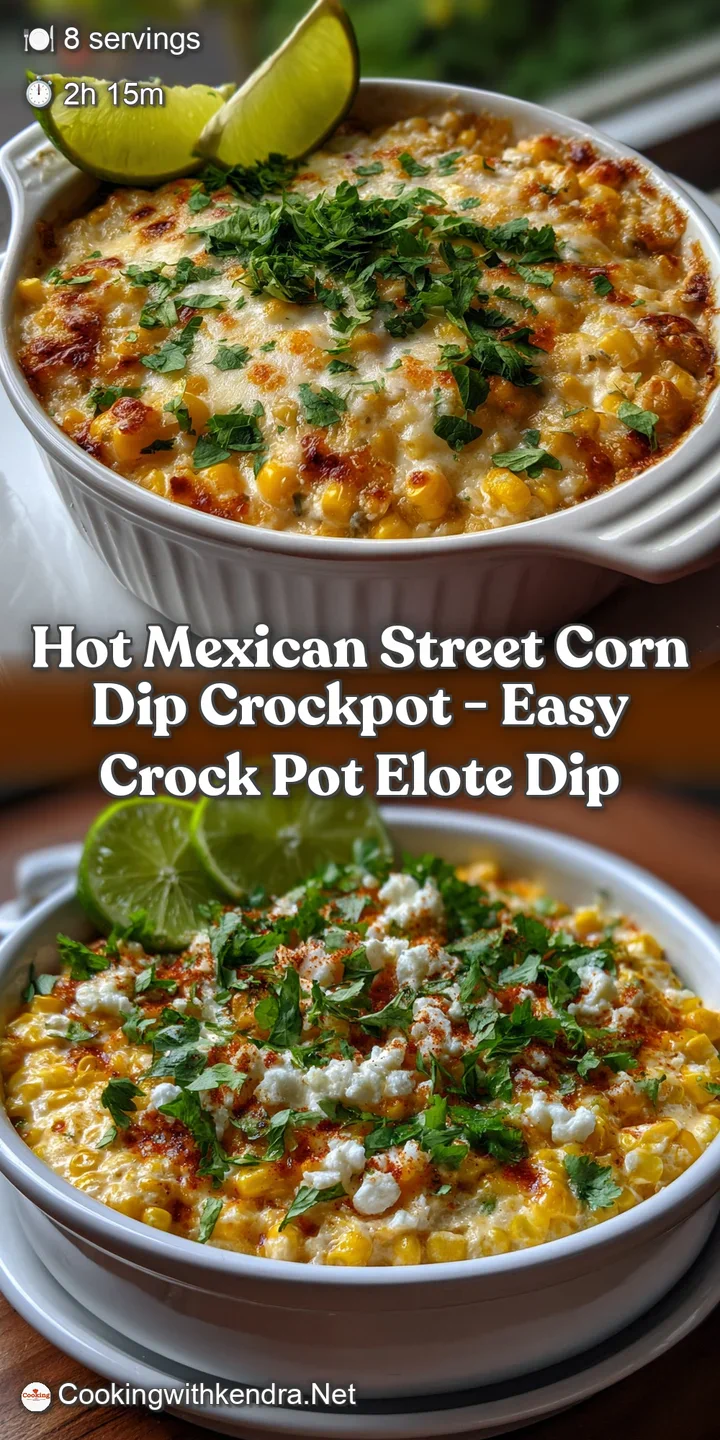 Hot Mexican Street Corn Dip Crockpot - Easy Crock Pot Elote Dip
