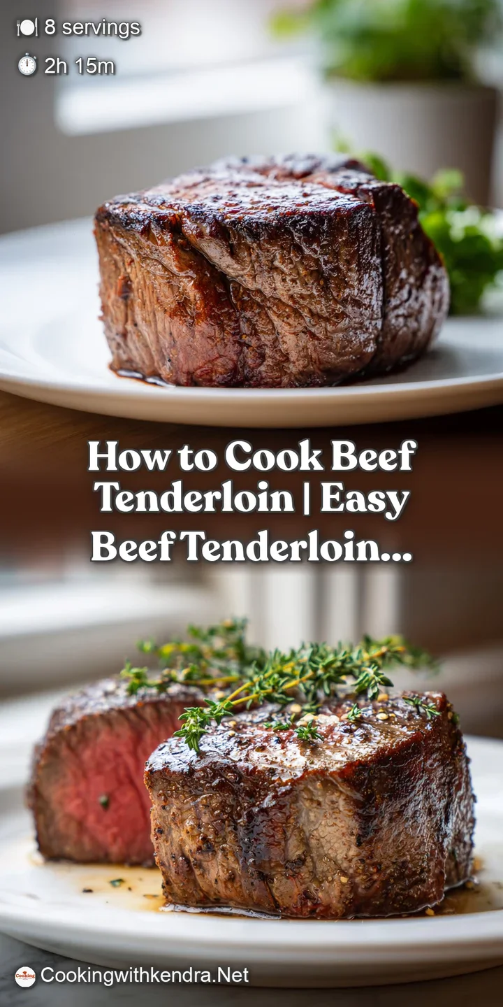 A close-up of perfectly cooked beef tenderloin showcasing its rich, red interior and savory crust.