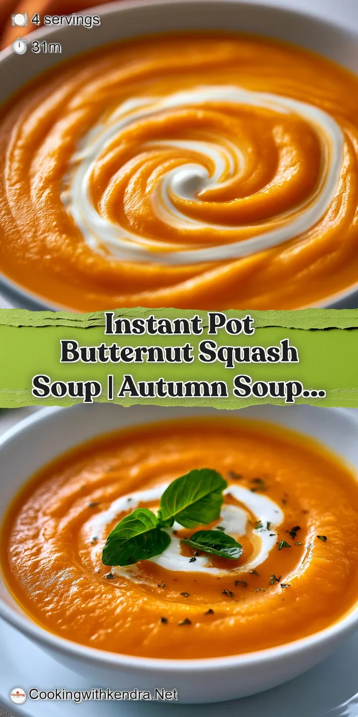 Extreme close-up of smooth, golden-orange soup with a velvety texture and a swirl of heavy cream on the surface.