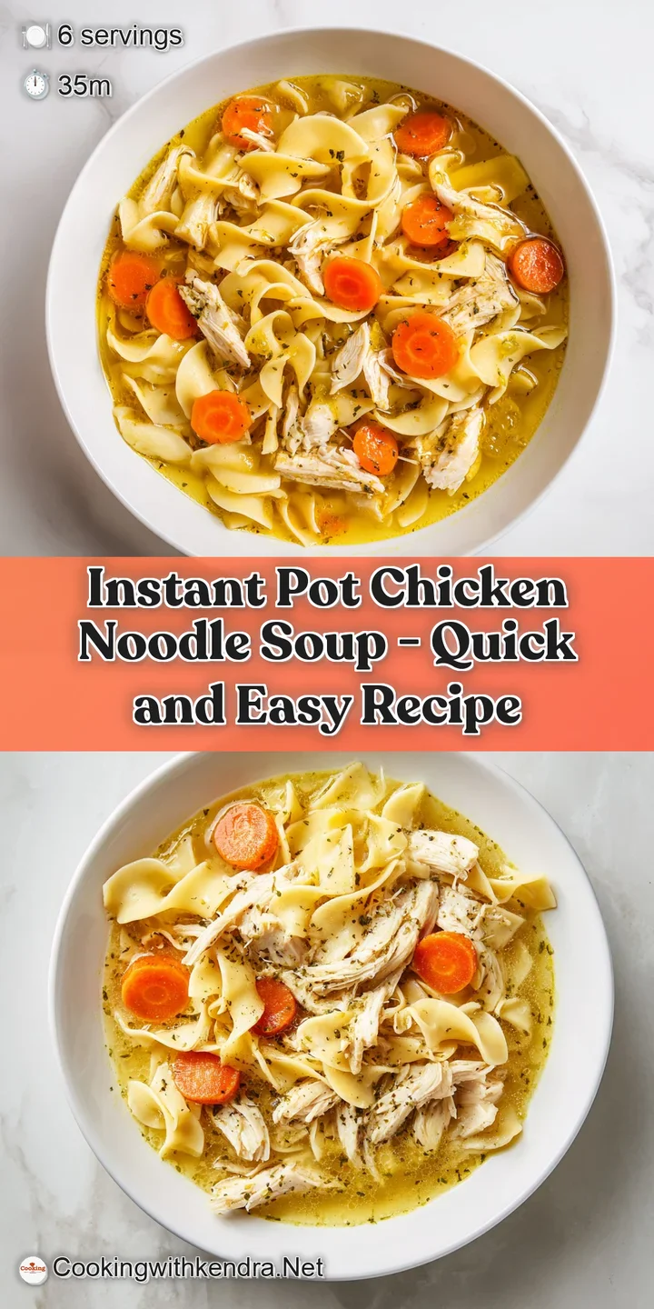 Close-up of silky egg noodles and succulent chicken pieces swimming in a clear, shimmering golden savory broth.