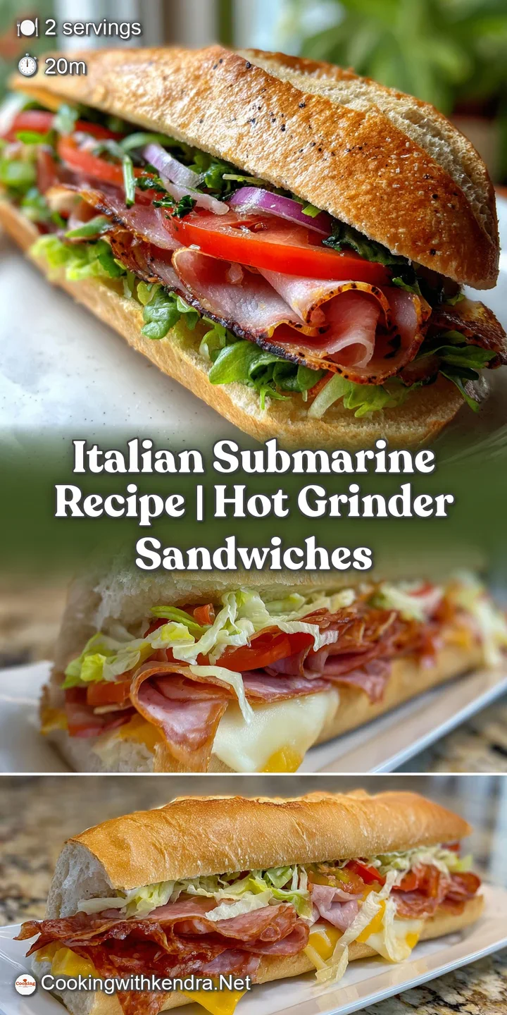 Close-up of an Italian sub: glistening cured meats, creamy provolone, bright peppers, and crusty bread. An irresistible, f...