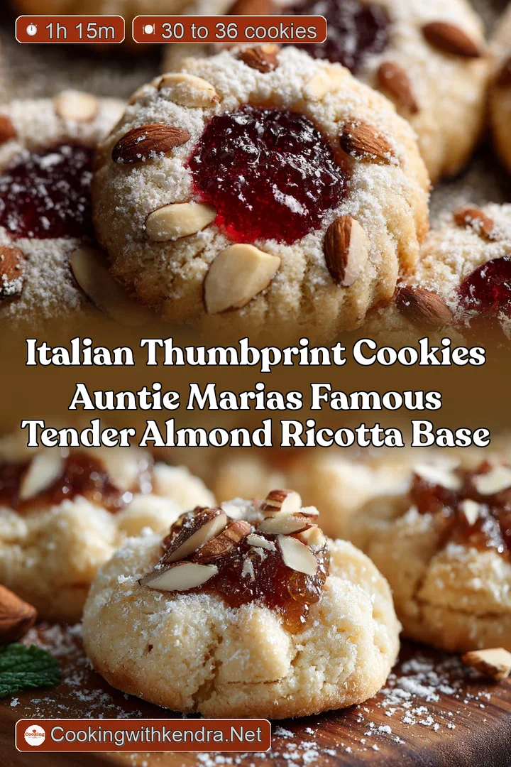 Italian Thumbprint Cookies Auntie Marias Famous Tender Almond Ricotta Base