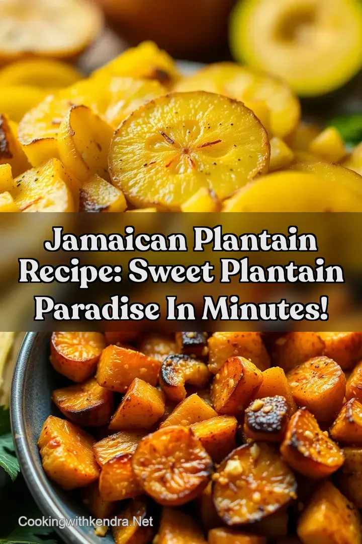 Jamaican Plantain Recipe: Sweet Plantain Paradise in Minutes! : PIN FOR LATER Jamaican Plantain Recipe: Sweet Plantain Paradise in Minutes!