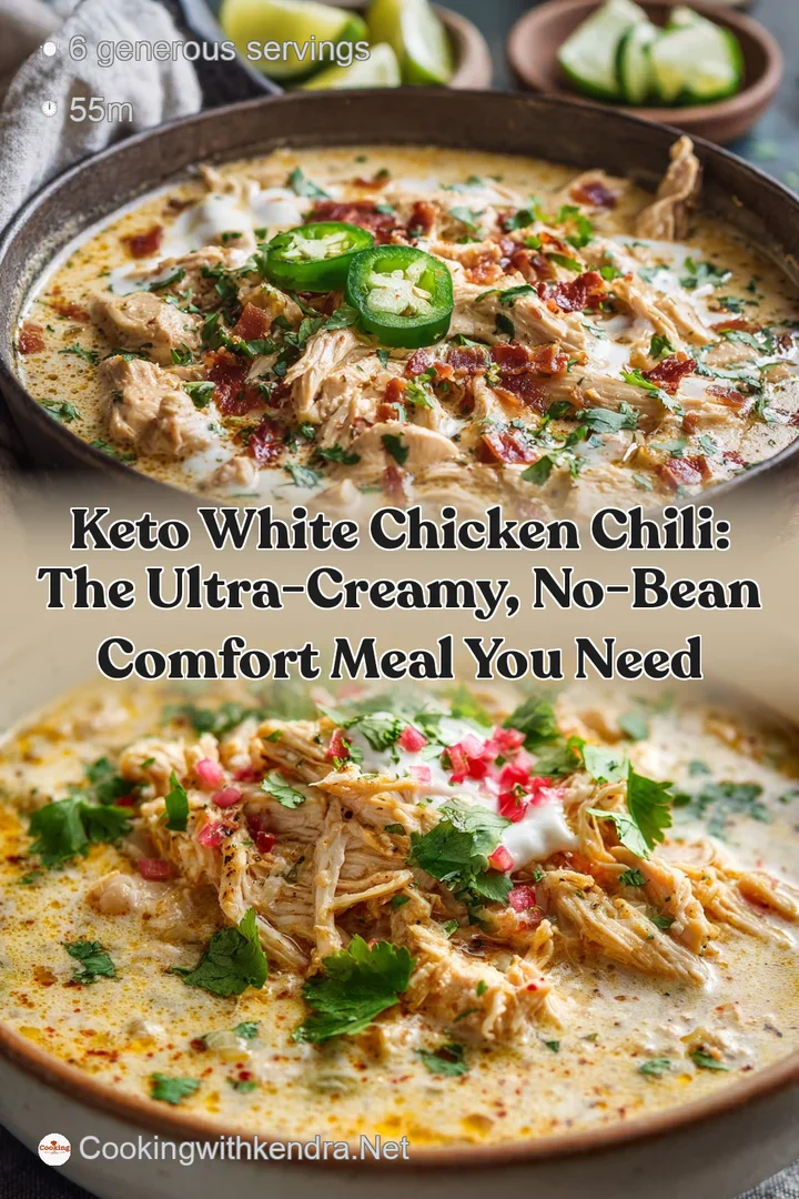 Keto White Chicken Chili: The Ultra-Creamy No-Bean Comfort Meal You Need