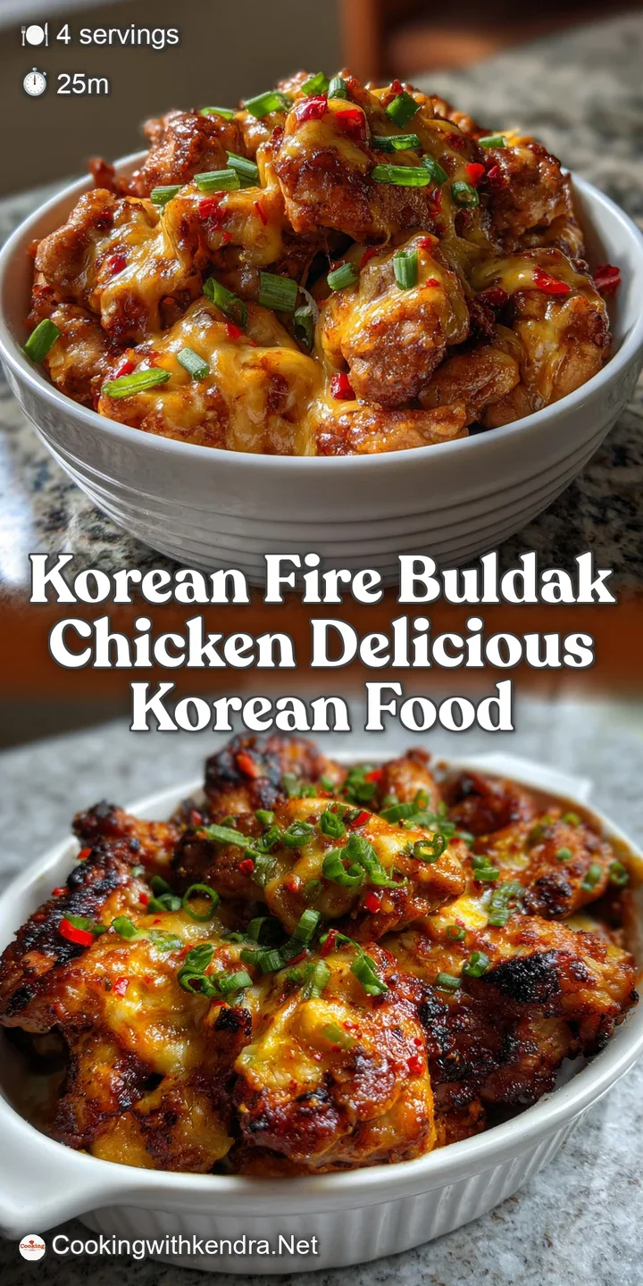 Korean Fire Buldak Chicken Delicious Korean Food