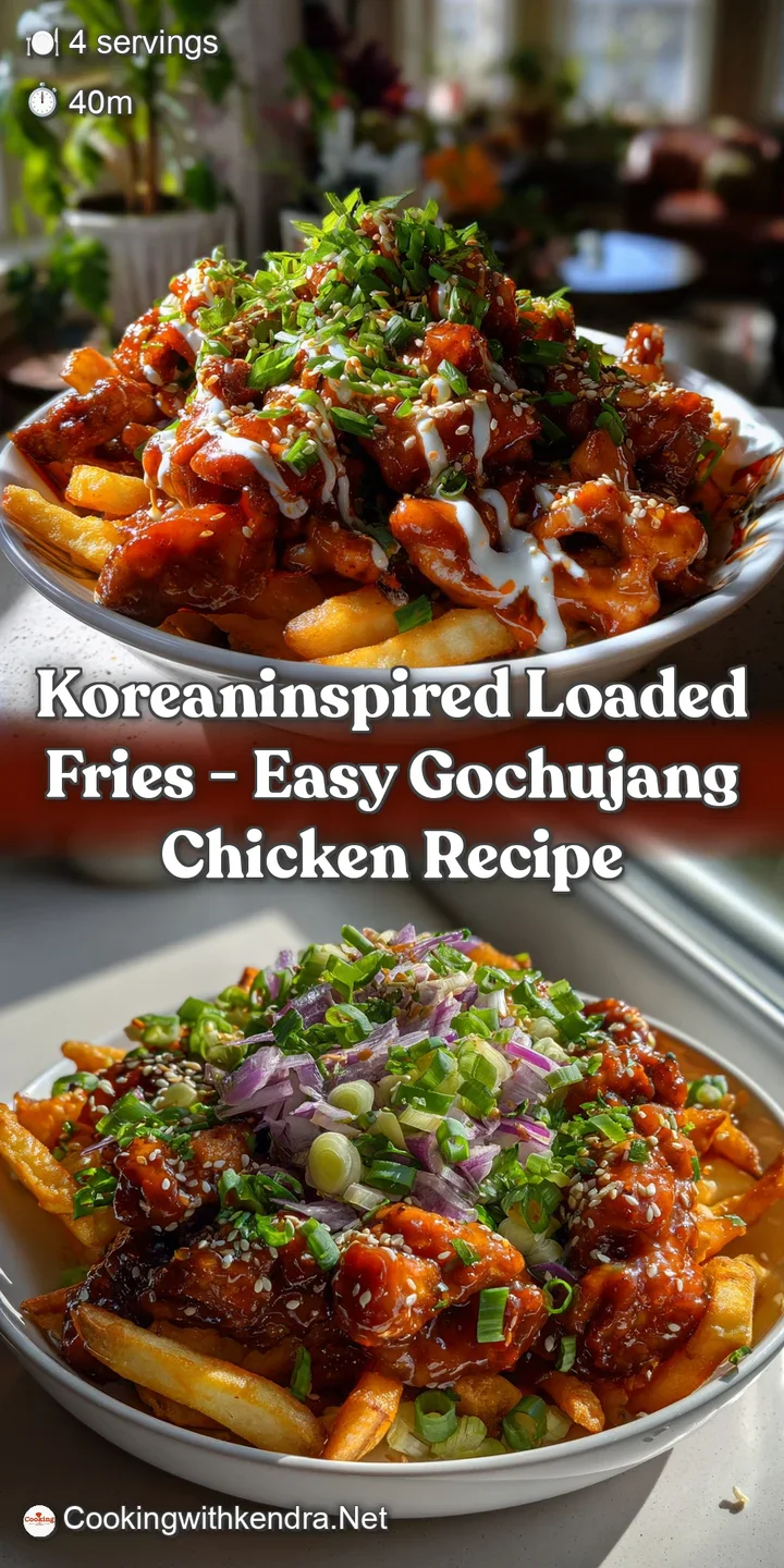 KoreanInspired Loaded Fries - Easy Gochujang Chicken Recipe
