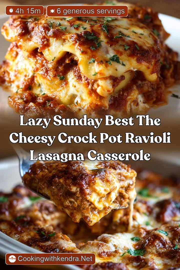 Lazy Sunday Best The Cheesy Crock Pot Ravioli Lasagna Casserole
