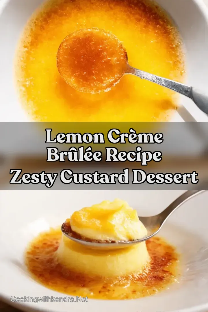 Lemon Cr&egrave;me br&ucirc;l&eacute;e Recipe Zesty Custard Dessert
