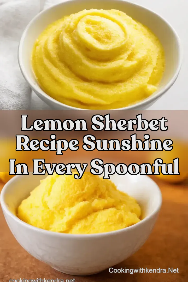 Lemon Sherbet Recipe Sunshine in Every Spoonful : PIN FOR LATER Lemon Sherbet Recipe Sunshine in Every Spoonful