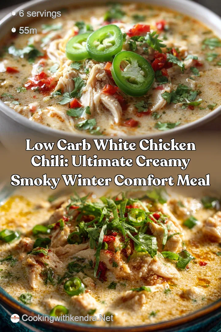 Low Carb White Chicken Chili: Ultimate Creamy Smoky Winter Comfort Meal