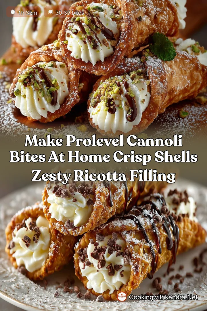 Make ProLevel Cannoli Bites at Home Crisp Shells Zesty Ricotta Filling