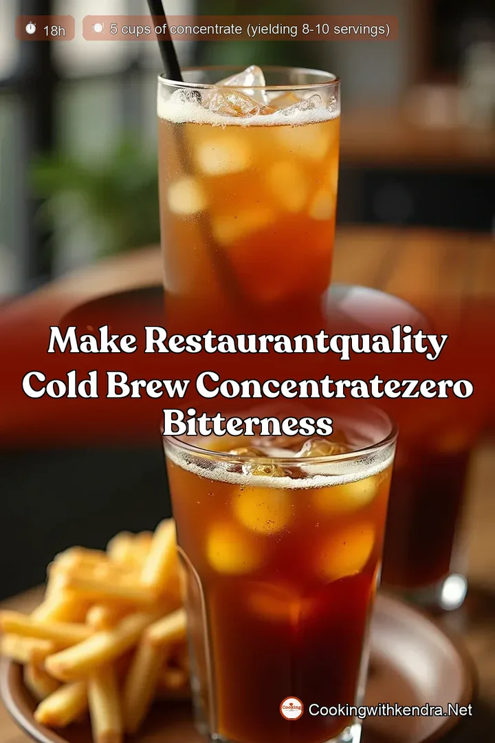 Make RestaurantQuality Cold Brew ConcentrateZero Bitterness