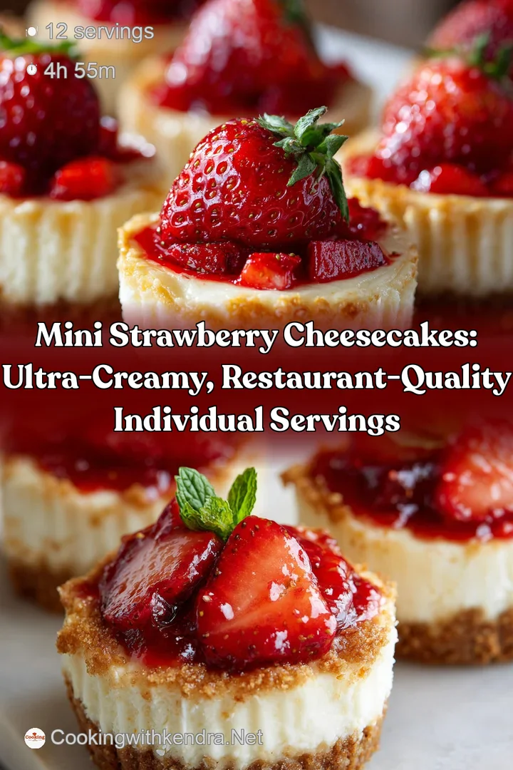 Mini Strawberry Cheesecakes: Ultra-Creamy Restaurant-Quality Individual Servings