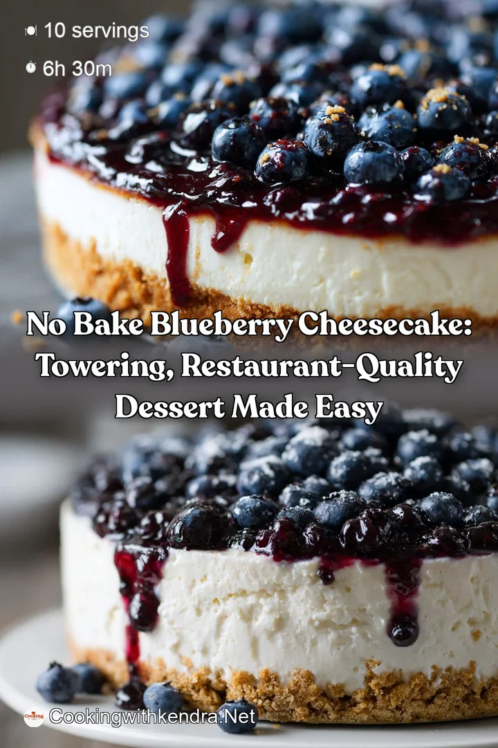 No Bake Blueberry Cheesecake: Towering Restaurant-Quality Dessert Made Easy