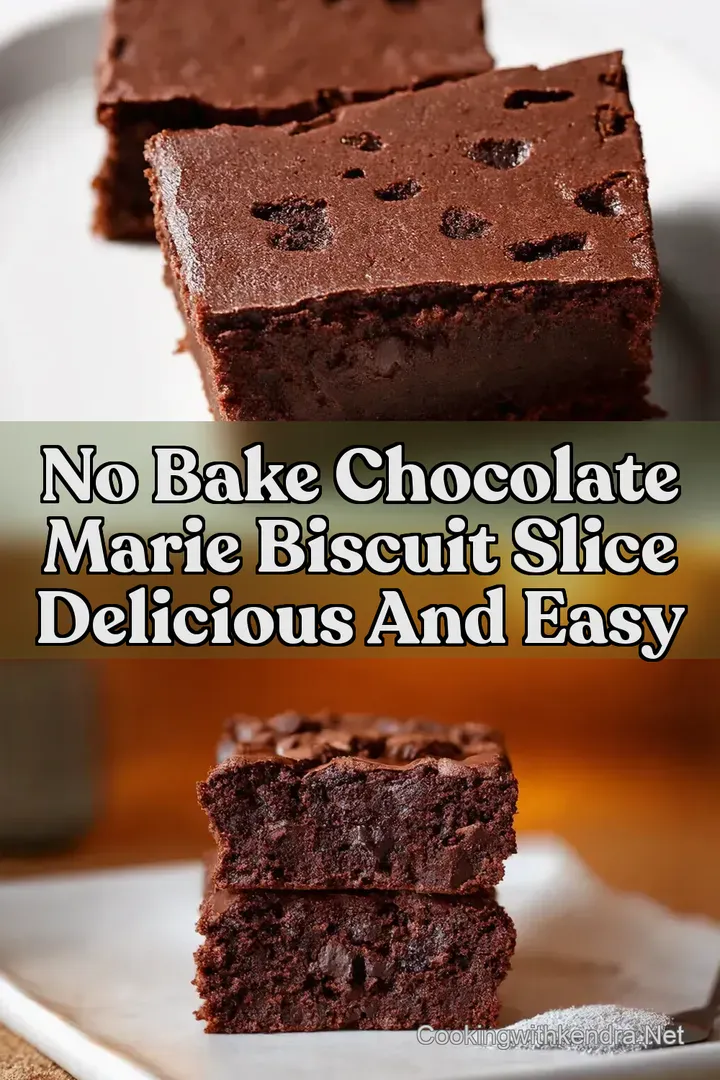 No Bake Chocolate Marie Biscuit Slice Delicious and Easy : PIN FOR LATER No Bake Chocolate Marie Biscuit Slice Delicious and Easy