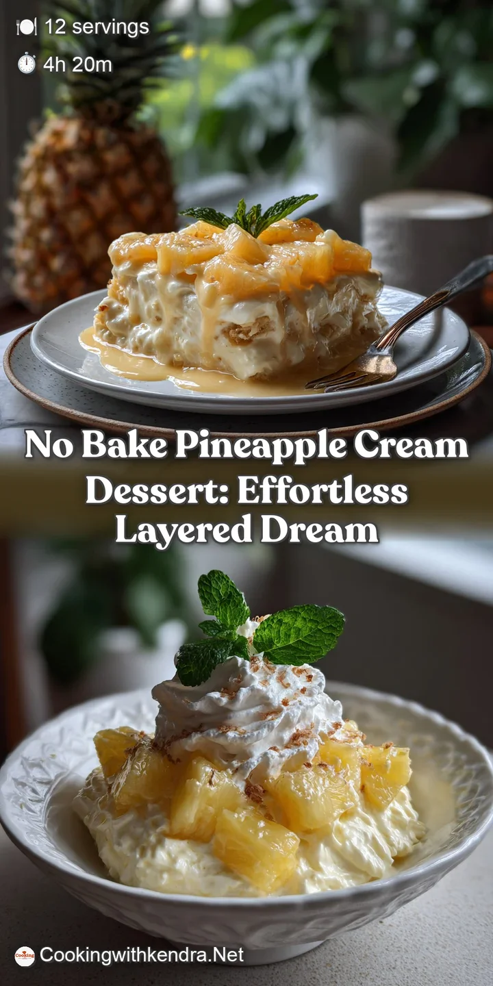 No Bake Pineapple Cream Dessert: Effortless Layered Dream