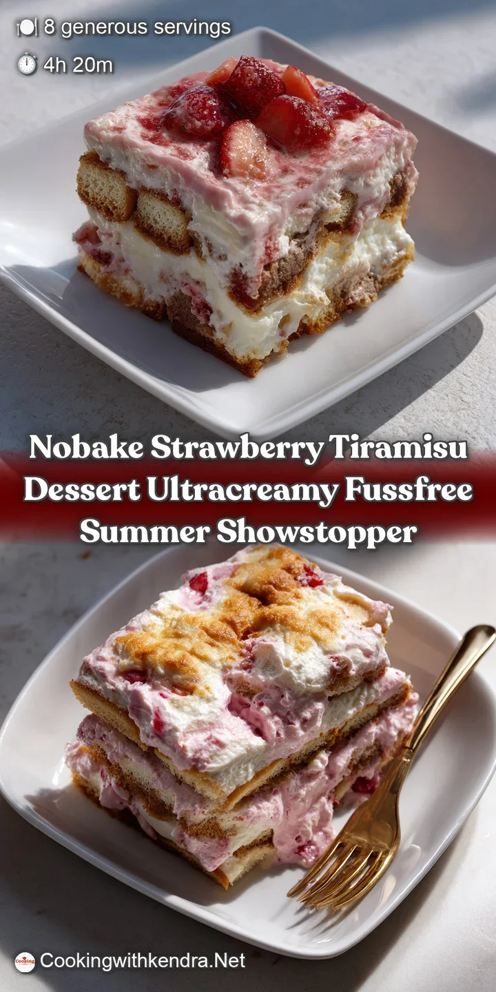 NoBake Strawberry Tiramisu Dessert UltraCreamy FussFree Summer Showstopper