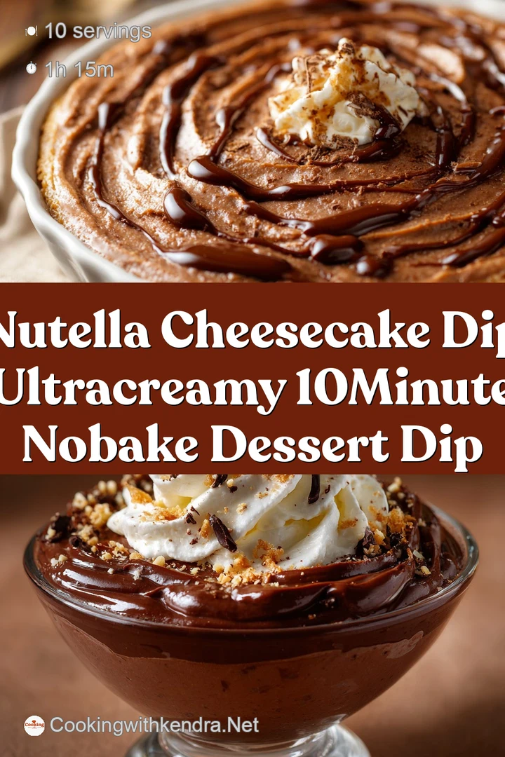 Nutella Cheesecake Dip UltraCreamy 10Minute NoBake Dessert Dip