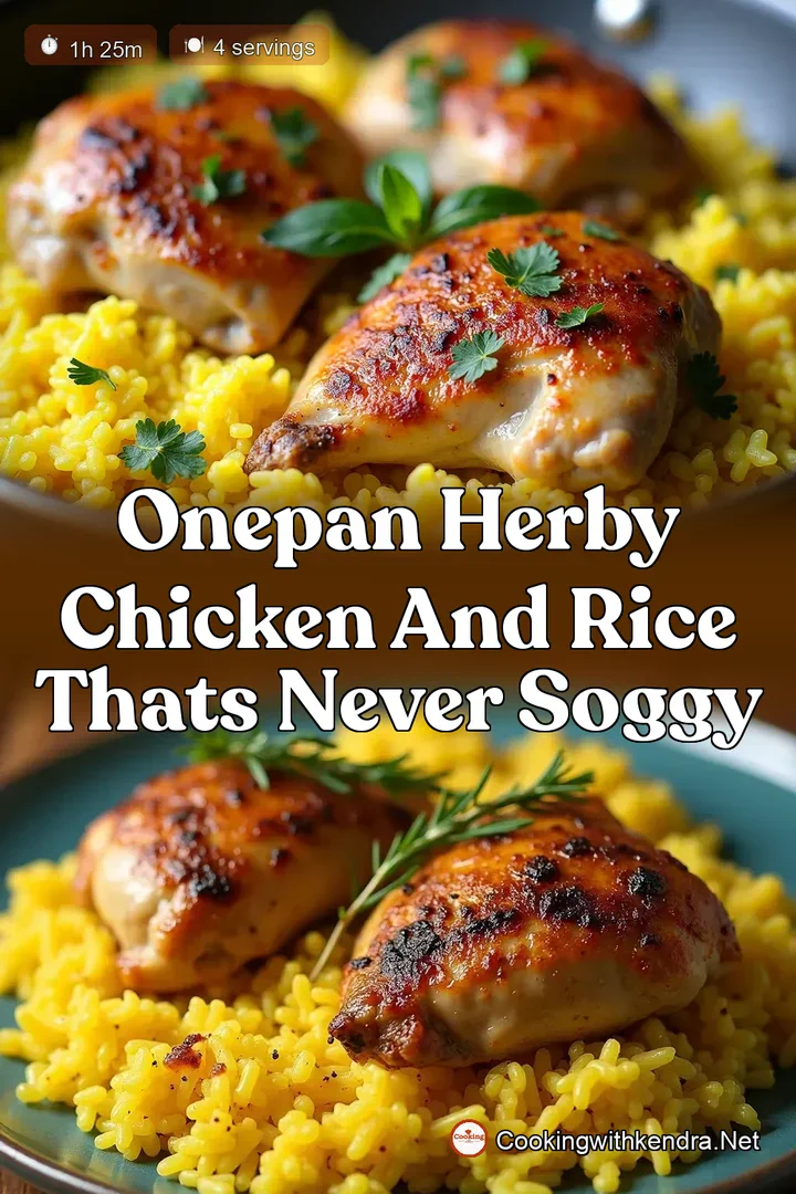 OnePan Herby Chicken and Rice Thats Never Soggy