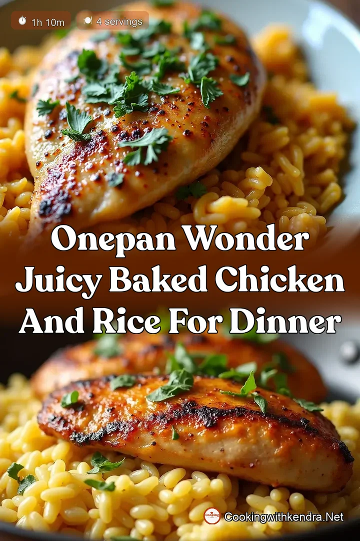 OnePan Wonder Juicy Baked Chicken and Rice for Dinner