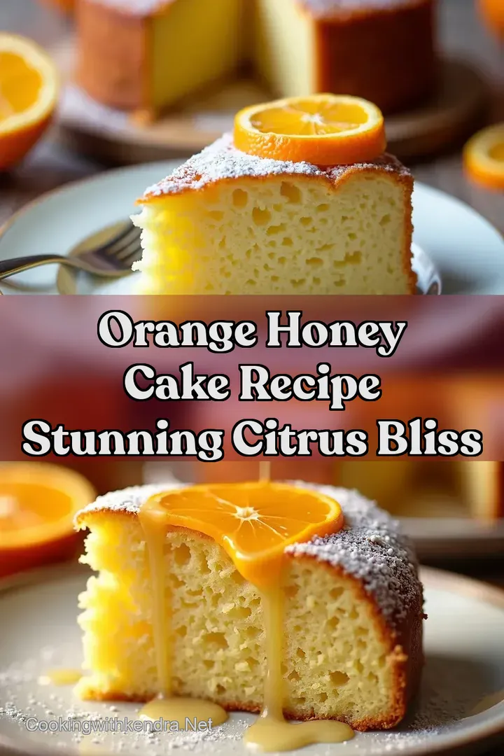 Orange Honey Cake Recipe Stunning Citrus Bliss