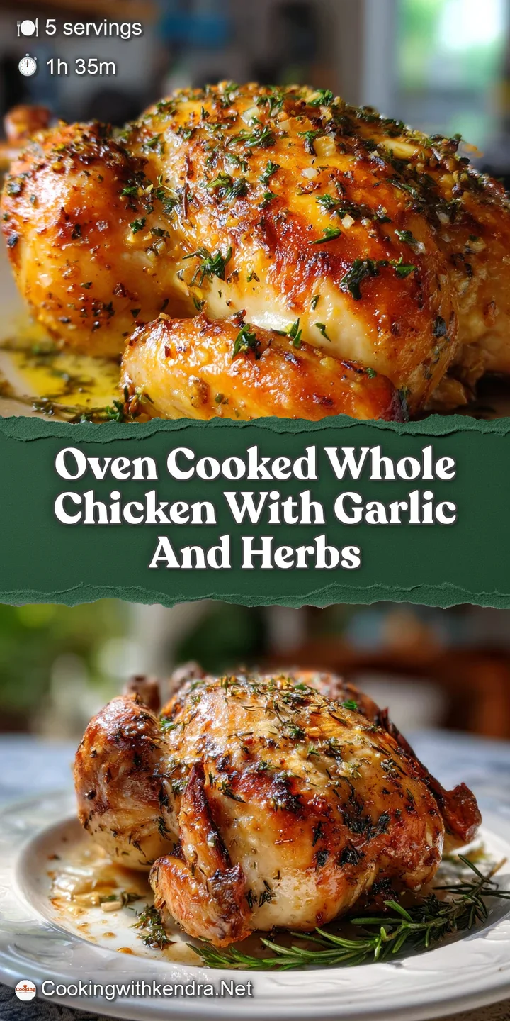 Close-up of the chicken's golden-brown, crackling skin, infused with garlic and herbs. Roasted juices create a mouthwateri...