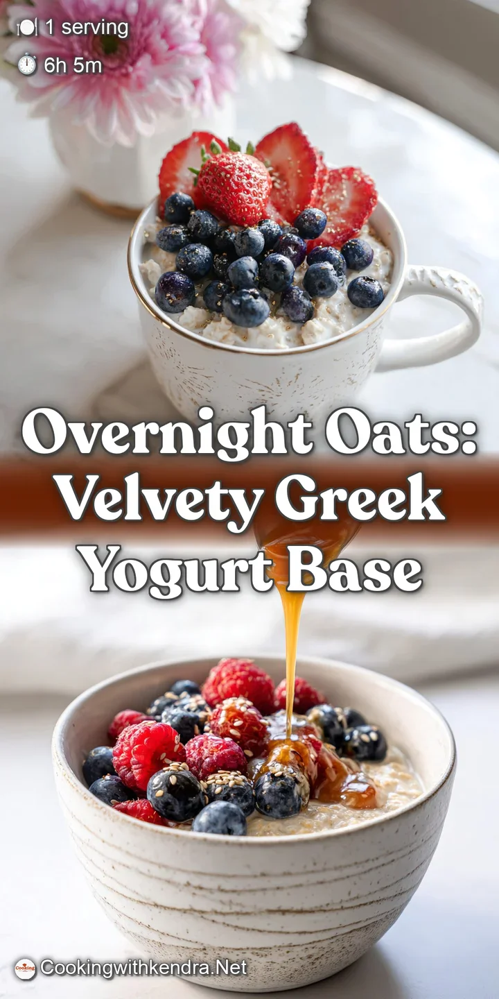 Close-up of velvety overnight oats with a scattering of juicy raspberries and crunchy toasted almonds creating a textural ...