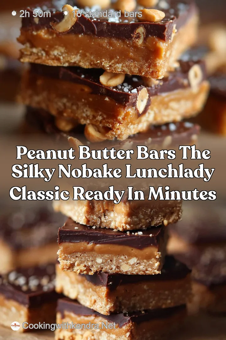 Peanut Butter Bars The Silky NoBake Lunchlady Classic Ready in Minutes