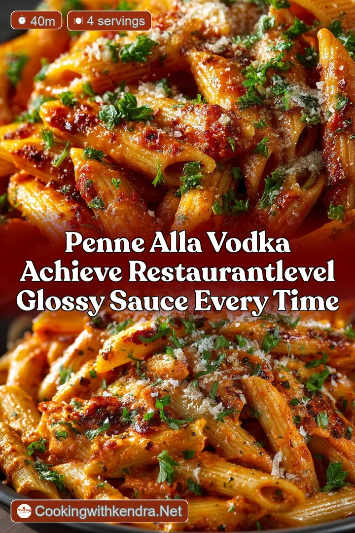 Penne Alla Vodka Achieve RestaurantLevel Glossy Sauce Every Time