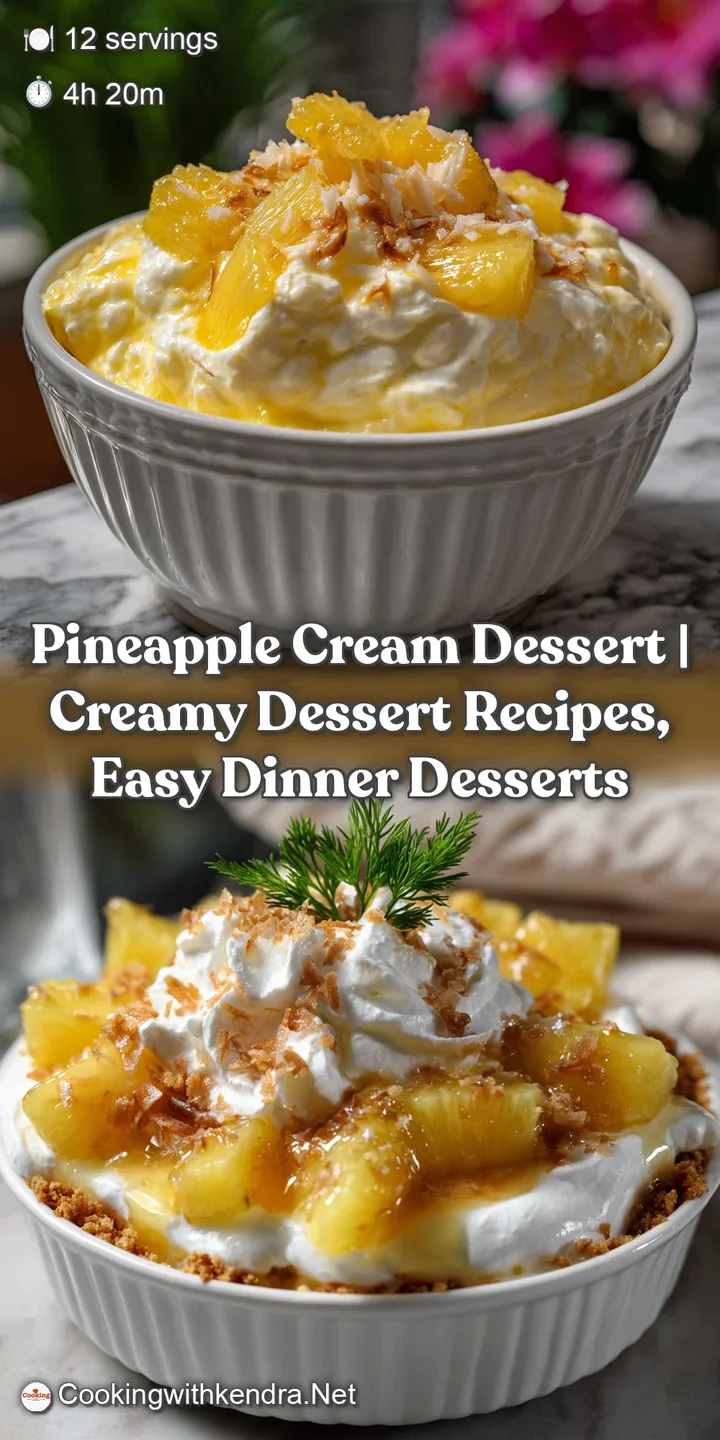 Pineapple Cream Dessert | Creamy Dessert Recipes Easy Dinner Desserts