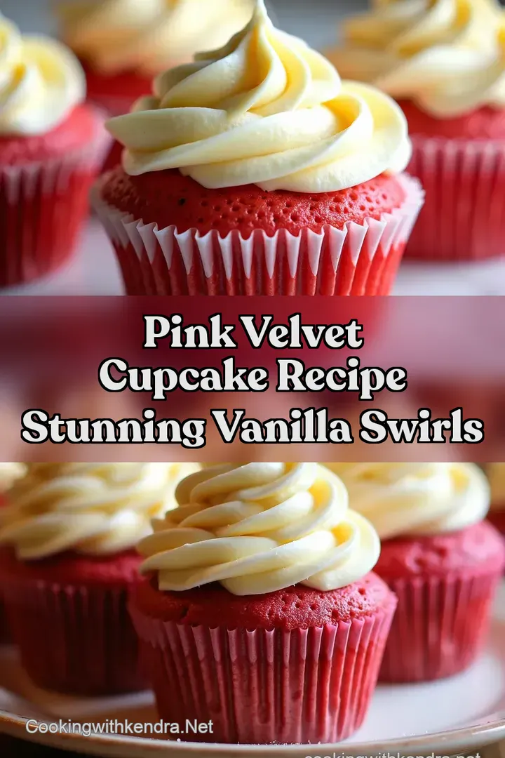 Pink Velvet Cupcake Recipe Stunning Vanilla Swirls