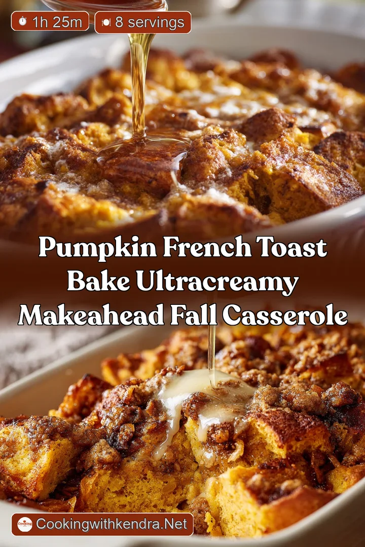 Pumpkin French Toast Bake UltraCreamy MakeAhead Fall Casserole
