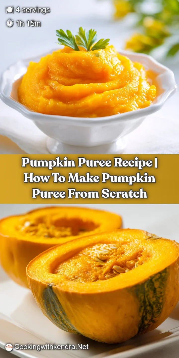 Close-up of velvety smooth, bright orange pumpkin puree, glistening slightly from the heat.