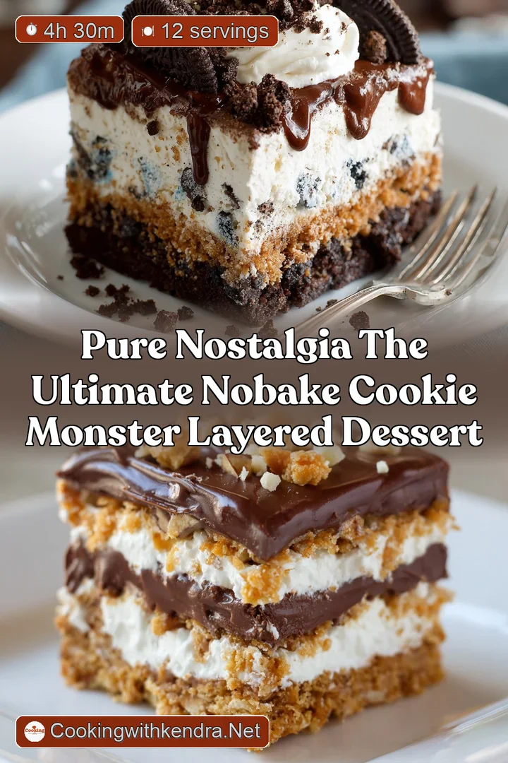 Pure Nostalgia The Ultimate NoBake Cookie Monster Layered Dessert