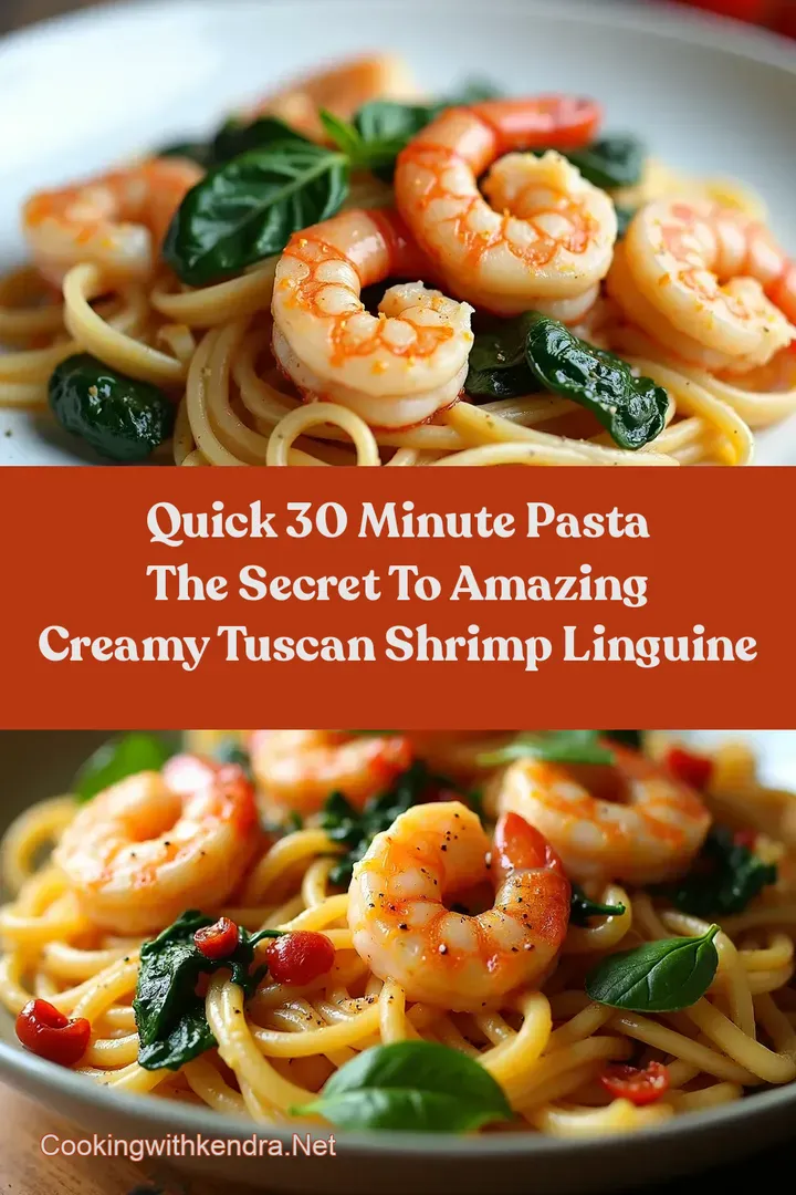 Quick 30 Minute Pasta The Secret to Amazing CREAMY TUSCAN SHRIMP LINGUINE