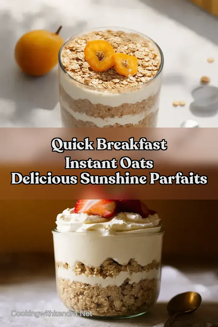 Quick Breakfast Instant Oats Delicious Sunshine Parfaits : PIN FOR LATER Quick Breakfast Instant Oats Delicious Sunshine Parfaits