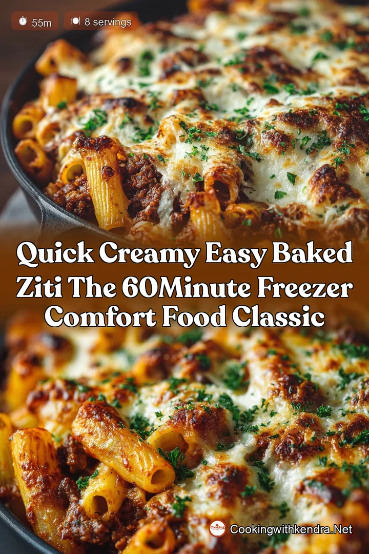 Quick Creamy Easy Baked Ziti The 60Minute Freezer Comfort Food Classic